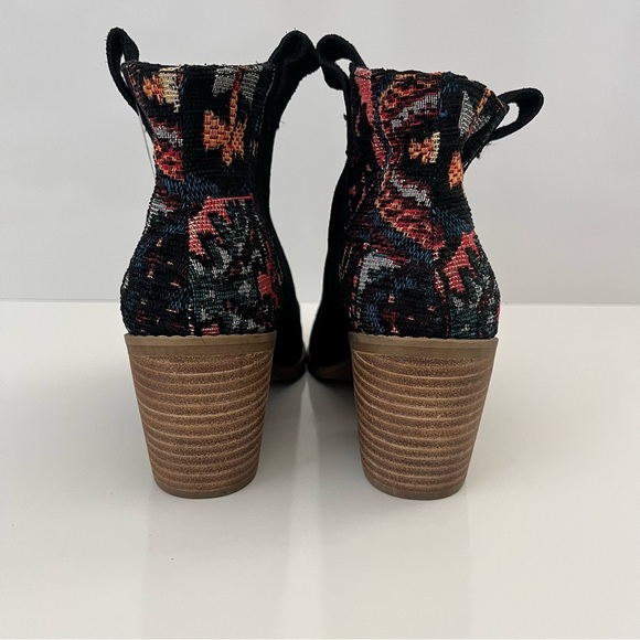 TOMS Constance Western Embroidered Bootie in Black NEW - Picture 10 of 15